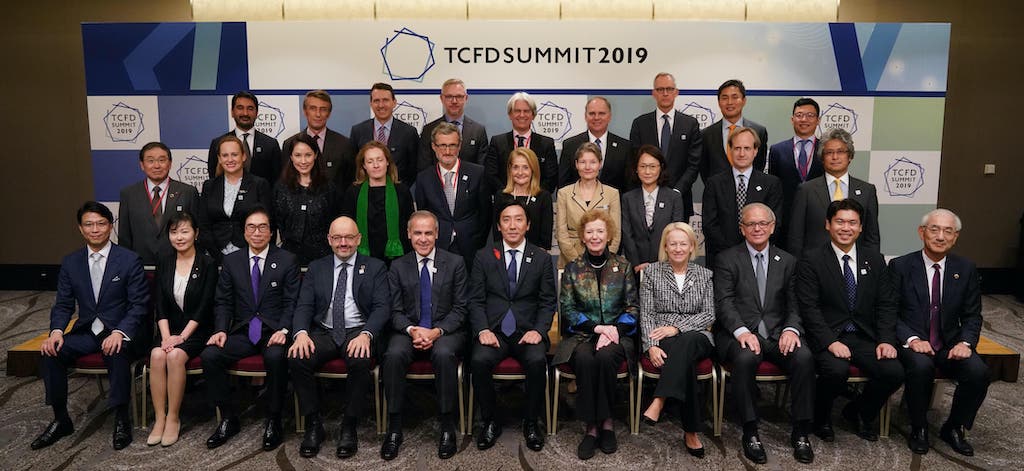 Dr. Madelyn Antoncic (center), CEO of the Global Algorithmic Institute, attending the high-level discussion and lunch before speaking on a panel at the Task Force on Climate-related Financial Disclosures (TCFD) Summit in Tokyo.